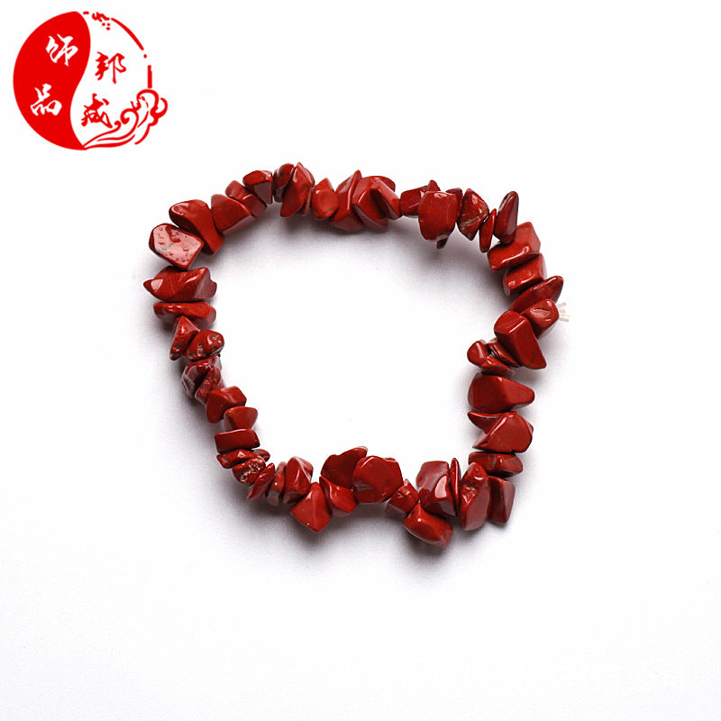 Wholesale 5pcs natural crystal gravel elastic bracelet colorful gravel bracelet